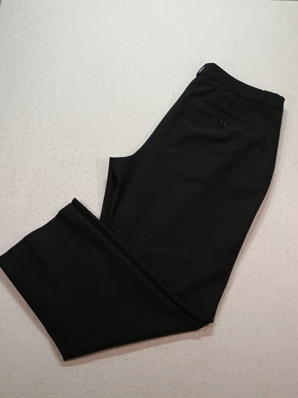 Banana Republic Avery Pants Black Wool Blend Tailored Academia Size 12